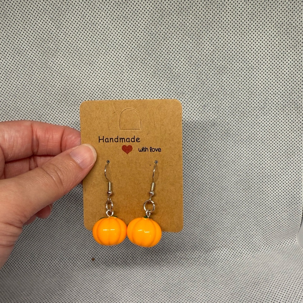 Handmade Pumpkin Earrings